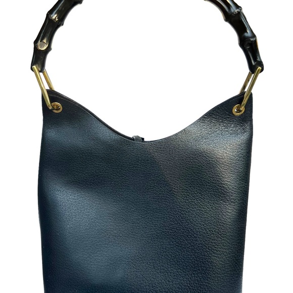 Bamboo Handle Gucci with large pouch - Picture 2 of 11